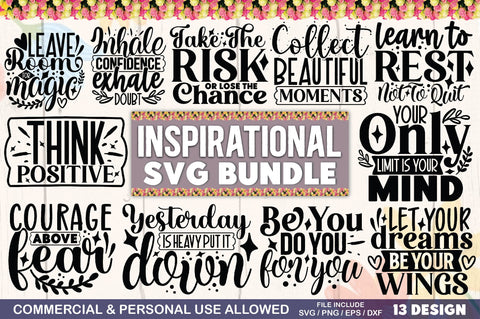 Positivity & Inspirational & SVG Bundle SVG Ariyan 
