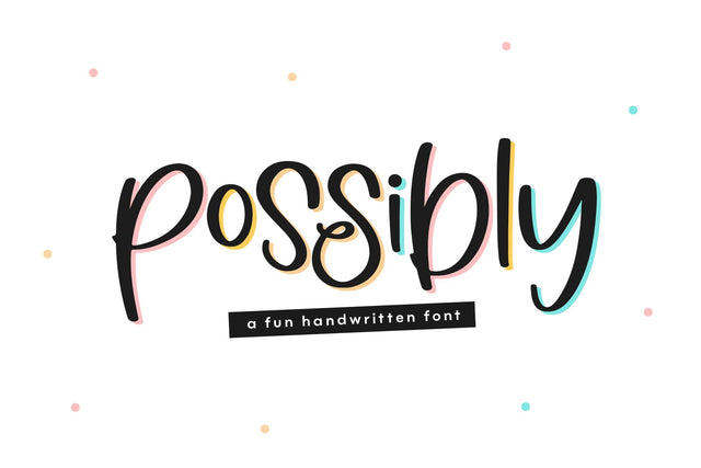 Possibly - A Quirky Handwritten Font Font KA Designs 