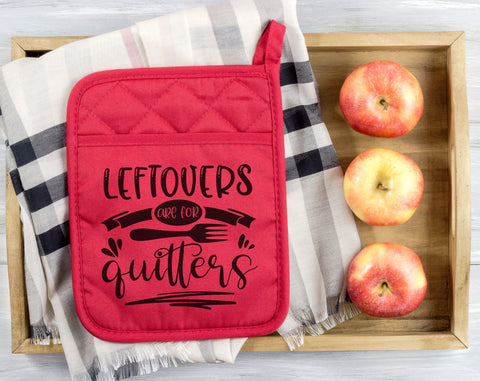 Pot Holder SVG Bundle, 6 Designs, Pot Holder Quotes SVG, Bakers Gonna Bake SVG, Leftovers Are For Quitters SVG, All You Need Is Love And Cupcakes SVG SVG HappyDesignStudio 