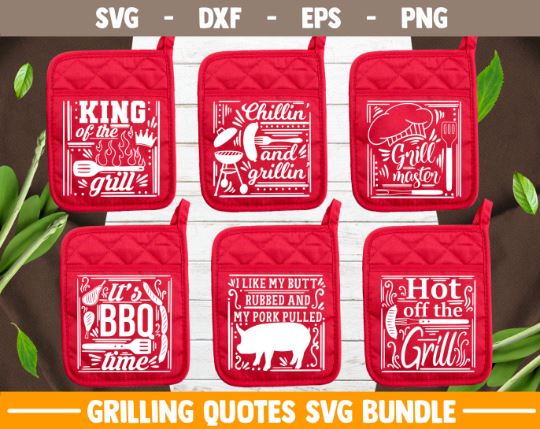 Pot holder SVG Bundle, BBQ svg, grill svg, grilling svg, grill master svg, kitchen svg, funny quotes svg, svg designs, chef svg, cooking svg SVG James 