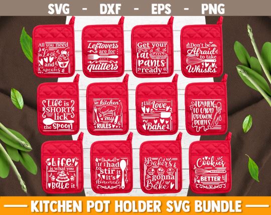 Pot holder SVG Bundle, kitchen svg, funny quotes svg, svg designs, chef svg, cooking svg, mom life svg, baking svg, svg quotes, home svg SVG James 