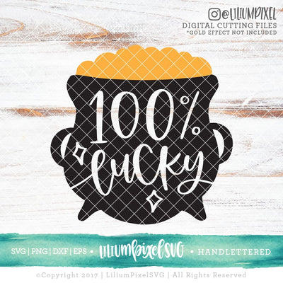 Pot of Gold - 100 Lucky SVG Lilium Pixel SVG 