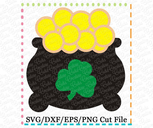 Pot of Gold Cut File Creative Appliques 