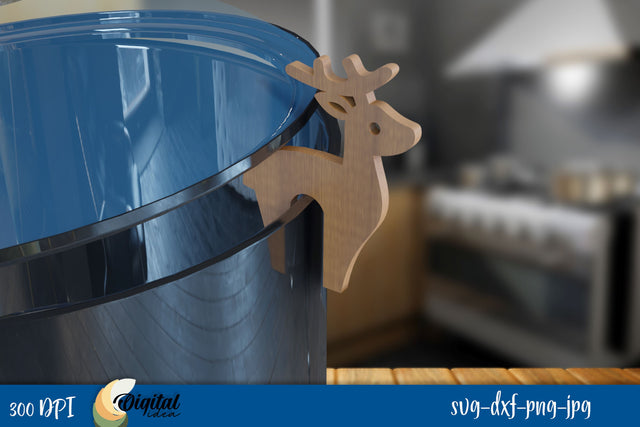 Pot Prop Laser Cut Design. 3D Kitchen Laser Cut. Deer SVG. SVG Evgenyia Guschina 