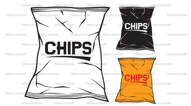 Potato chips bag SVG TribaliumArtSF 