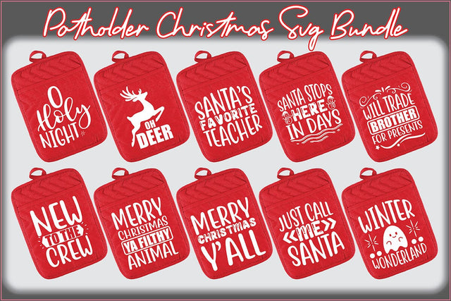 Potholder Christmas Svg Bundle SVG Creativeart88 