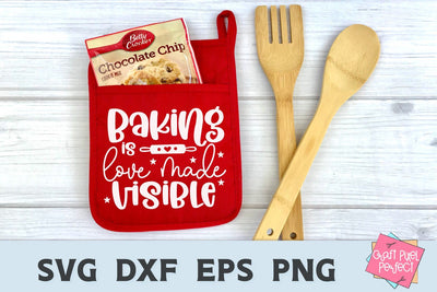Potholder Svg, Baking Is Love Made Visible, Apron Svg, Funny Kitchen Quote SVG Craft Pixel Perfect 