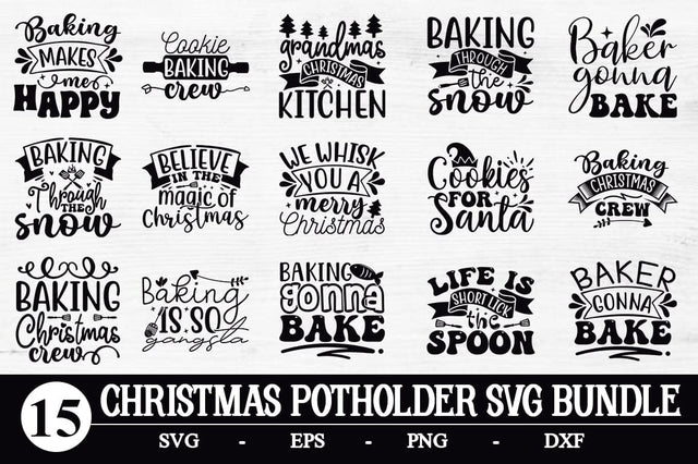 Potholder SVG, Christmas SVG Bundle, Christmas Potholders, SVG Svgcraft 
