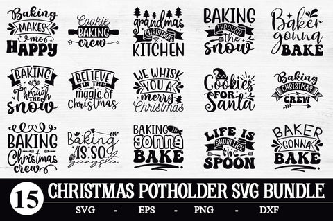 Potholder SVG, Christmas SVG Bundle, Christmas Potholders, SVG Svgcraft 