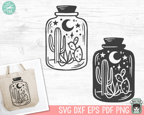 Potion Bottle SVG, Cactus SVG, Halloween SVG, Witchy svg, Witchcraft svg, Mystical svg, Moon svg, Succulent svg, Witches brew svg, Plant svg SVG Wild Pilot 