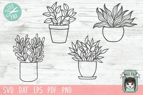 Potted Plants SVG Cut File SVG Wild Pilot 
