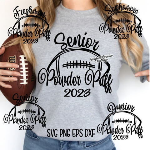 Powder Puff 2023 Football - All 4 designs shown - Homecoming SVG On the Beach Boutique 