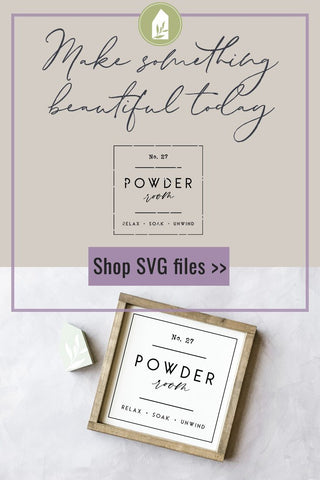 Powder Room SVG | Modern Farmhouse SVG | Bathroom Sign SVG SVG LilleJuniper 