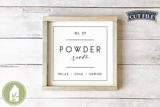 Powder Room SVG | Modern Farmhouse SVG | Bathroom Sign SVG SVG LilleJuniper 