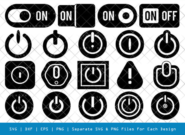 Power Button SVG, Power Silhouette, On-Off Button Svg, Power Symbol Svg, Power Icon Svg, Electric Switch Svg, Power Switch Svg, Power Button Bundle SVG ETC Craft 