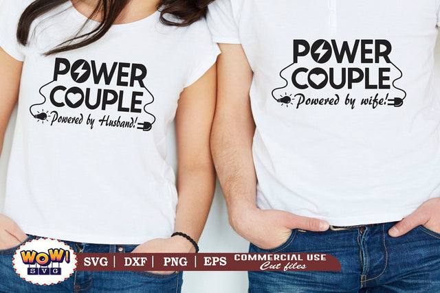 Power Couple SVG, Hubby Wifey SVG, Husband and Wife svg, PNG Instant Download Silhouette Cricut, Couples Shirt, His and Hers, Married svg, funny quotes svg,funny sayings svg SVG Wowsvgstudio 