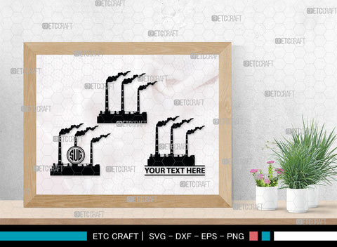 Power Plant Monogram, Coal Power Plant Silhouette SVG, Industry Smoke Power Plant Svg, Coal Power Plant Svg, Power Plant Station Svg, SB00023 SVG ETC Craft 