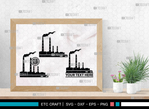 Power Plant Monogram, Coal Power Plant Silhouette SVG, Industry Smoke Power Plant Svg, Coal Power Plant Svg, Power Plant Station Svg, SB00023 SVG ETC Craft 