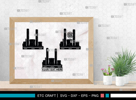 Power Plant Monogram, Coal Power Plant Silhouette SVG, Industry Smoke Power Plant Svg, Coal Power Plant Svg, Power Plant Station Svg, SB00023 SVG ETC Craft 