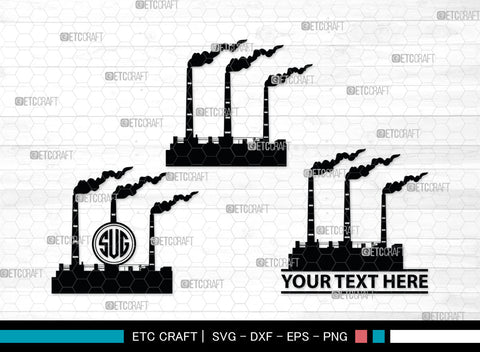 Power Plant Monogram, Coal Power Plant Silhouette SVG, Industry Smoke Power Plant Svg, Coal Power Plant Svg, Power Plant Station Svg, SB00023 SVG ETC Craft 