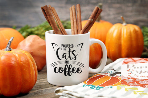 Powered By Cats And Coffee SVG Design SVG futivesvg 