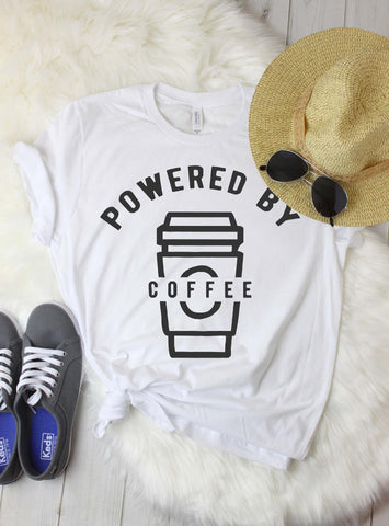 Powered by coffee | Funny coffee cut file SVG TheBlackCatPrints 