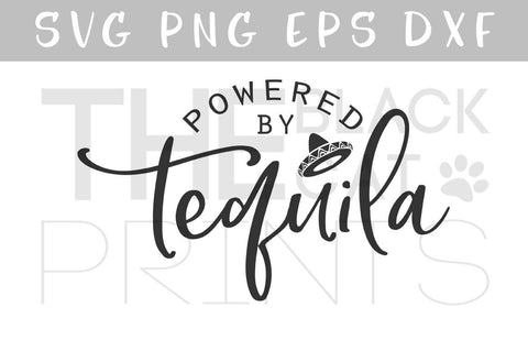 Powered by tequila | Funny cut file SVG TheBlackCatPrints 