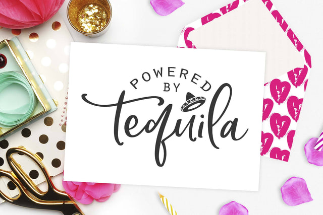 Powered by tequila | Funny cut file SVG TheBlackCatPrints 