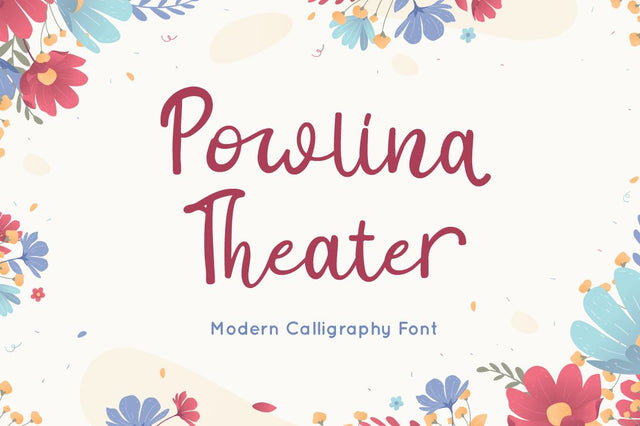 Powlina Theater - Calligraphy Font Font Attype studio 