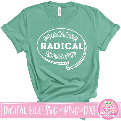 Practice Radical Empathy SVG DXF Cutfile | Patterned PNG for Printing SVG SparkleBerry 