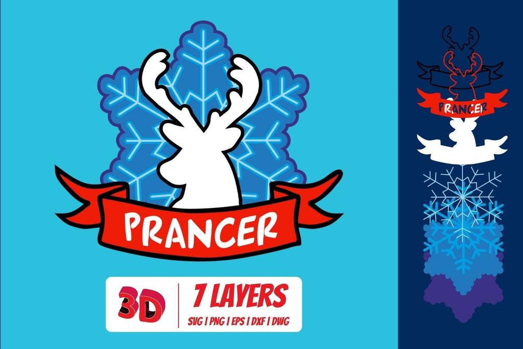 Prancer 3D Layered SVG Cut File - So Fontsy