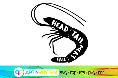 prawn svg, shrimp, butcher cut, meat chart, meat cuts SVG Artinrhythm shop 