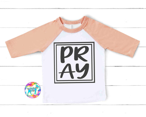 Pray Hand Lettered SVG Cut File SVG Twiggy Smalls Crafts 