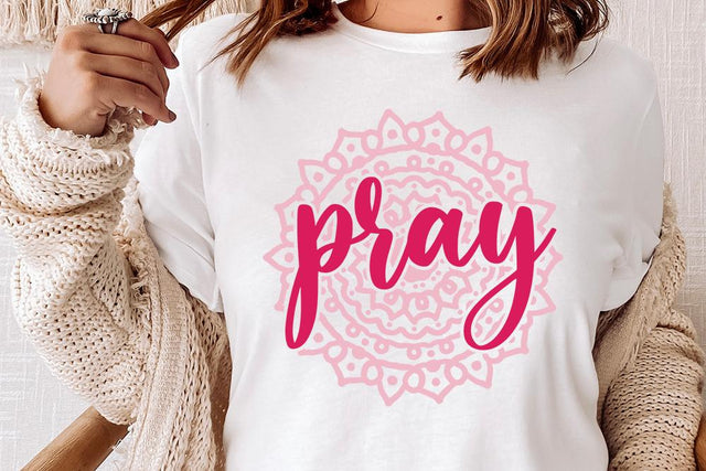 Pray Mandala SVG SVG Ikonart Design Shop 