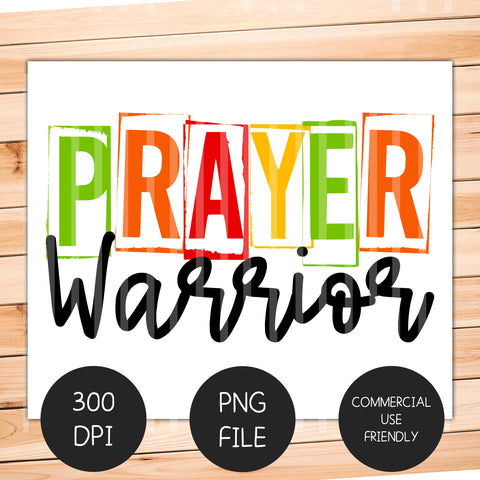 Prayer Warrior Sublimation Design Sublimation Coffee and Chaos 