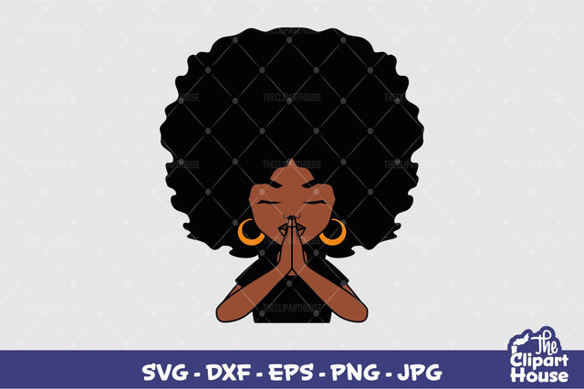 Praying Black Woman SVG The Clipart House 