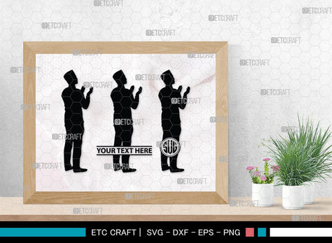 Praying Hand Monogram, Praying Hand Silhouette, Praying Hand SVG, Praying Svg, Prayer Svg, Christian Svg, SB00395 SVG ETC Craft 