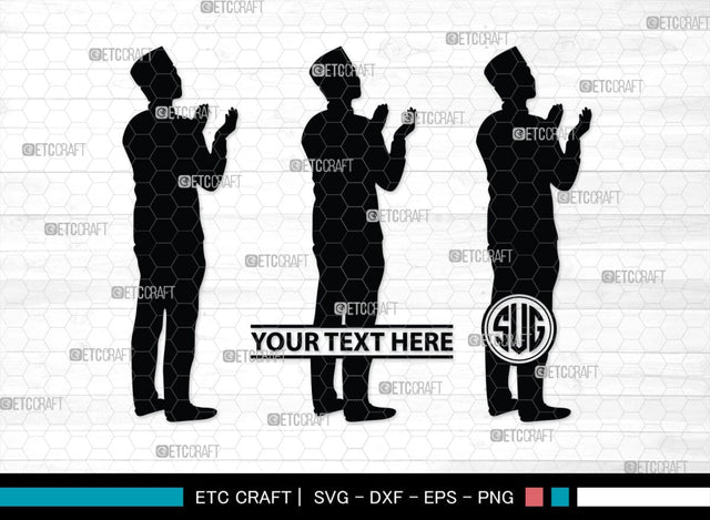 Praying Hand Monogram, Praying Hand Silhouette, Praying Hand SVG, Praying Svg, Prayer Svg, Christian Svg, SB00395 SVG ETC Craft 