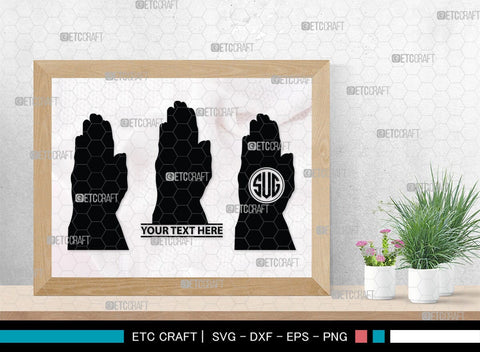 Praying Hand Monogram, Praying Hand Silhouette, Praying Hand SVG, Praying Svg, Prayer Svg, Christian Svg, SB00395 SVG ETC Craft 