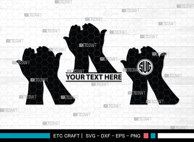 Praying Hand Monogram, Praying Hand Silhouette, Praying Hand SVG, Praying Svg, Prayer Svg, Christian Svg, SB00395 SVG ETC Craft 