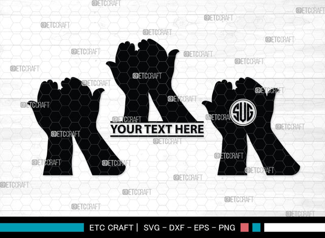 Praying Hand Monogram, Praying Hand Silhouette, Praying Hand SVG, Praying Svg, Prayer Svg, Christian Svg, SB00395 SVG ETC Craft 