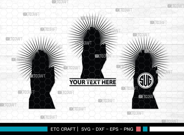 Praying Hand Monogram, Praying Hand Silhouette, Praying Hand SVG, Praying Svg, Prayer Svg, Christian Svg, SB00395 SVG ETC Craft 