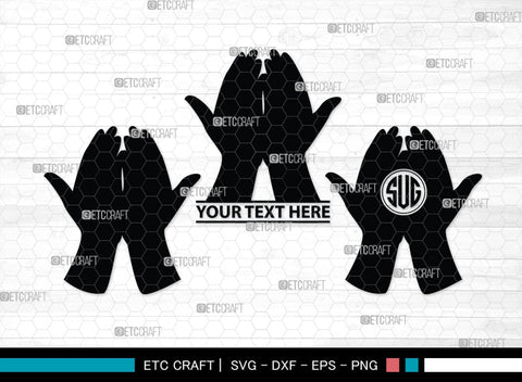 Praying Hand Monogram, Praying Hand Silhouette, Praying Hand SVG, Praying Svg, Prayer Svg, Christian Svg, SB00395 SVG ETC Craft 