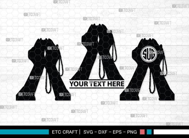 Praying Hand Monogram, Praying Hand Silhouette, Praying Hand SVG, Praying Svg, Prayer Svg, Christian Svg, SB00395 SVG ETC Craft 