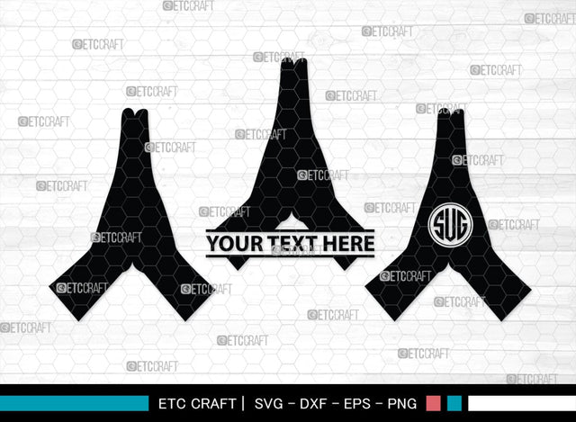 Praying Hand Monogram, Praying Hand Silhouette, Praying Hand SVG, Praying Svg, Prayer Svg, Christian Svg, SB00395 SVG ETC Craft 