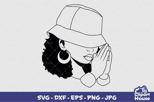 Praying Hands Black Woman 2 Silhouette SVG The Clipart House 