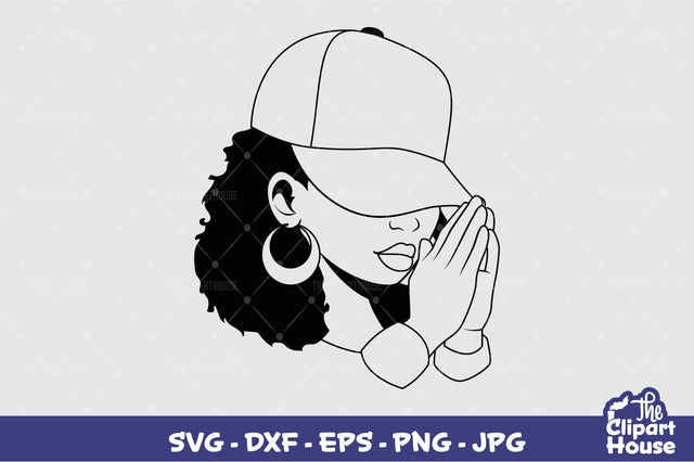 Praying Hands Black Woman Silhouette SVG The Clipart House 
