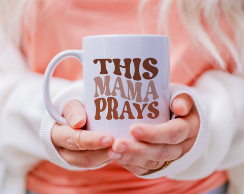 Praying Mama SVG Bundle, This Mama Prays SVG, Christian SVG Cut Files, Prayer SVG, Mom Shirt SVG, Mother's Day SVG SVG HappyDesignStudio 