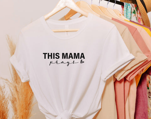 Praying Mama SVG Bundle, This Mama Prays SVG, Christian SVG Cut Files, Prayer SVG, Mom Shirt SVG, Mother's Day SVG SVG HappyDesignStudio 