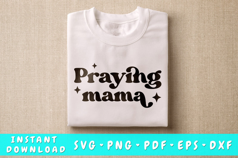Praying Mama SVG SVG HappyDesignStudio 
